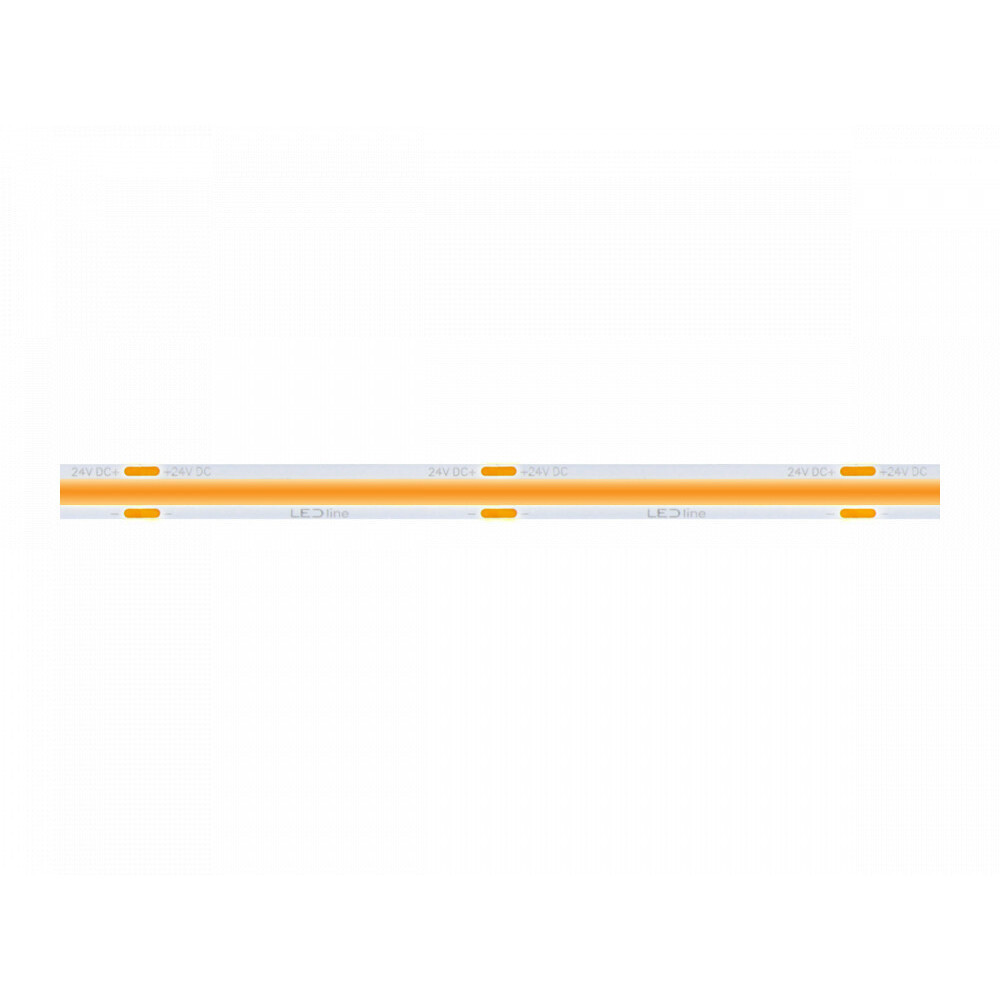 LED szalag, COB, 2400 LED, 24 V DC, 11 W/m, IP20, meleg fehér, 5 év garancia, 11W, 2700K, 1100lm, CRI≥90, szabályozható, 24V, LED line, LL-479785