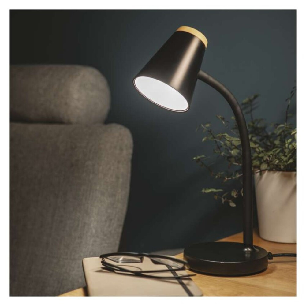 EMOS Tara LED asztali lámpa, fekete, 4000K, 280, 220–240V, CRI> 85, Természetes fehér, IP20, Z7641B