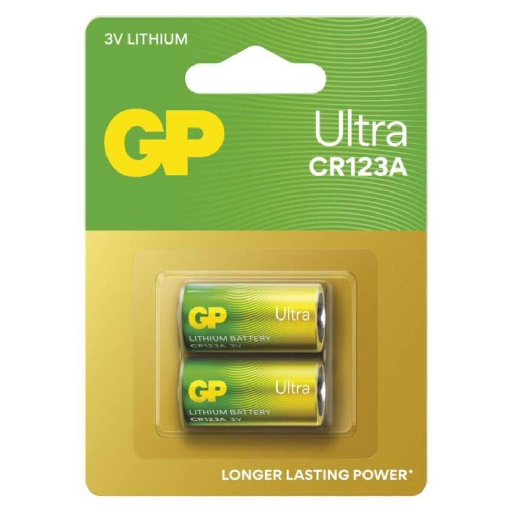 GP Ultra Lítium elem CR123A 2db/bliszter, 3V, B15012U