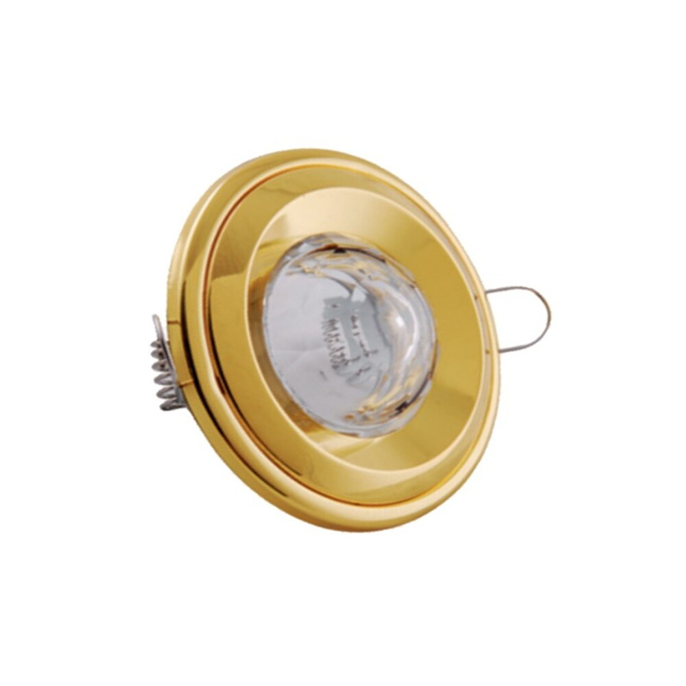 LED süllyeszthető spot lámpatest kerek NORMA üveg piramissal GU5,3 arany 2010360 VITO