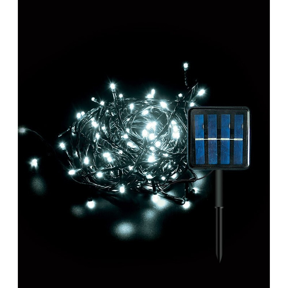 Napelemes fényfüzér NATALE-8 300LED 6400K 30M 1.2V IP44
