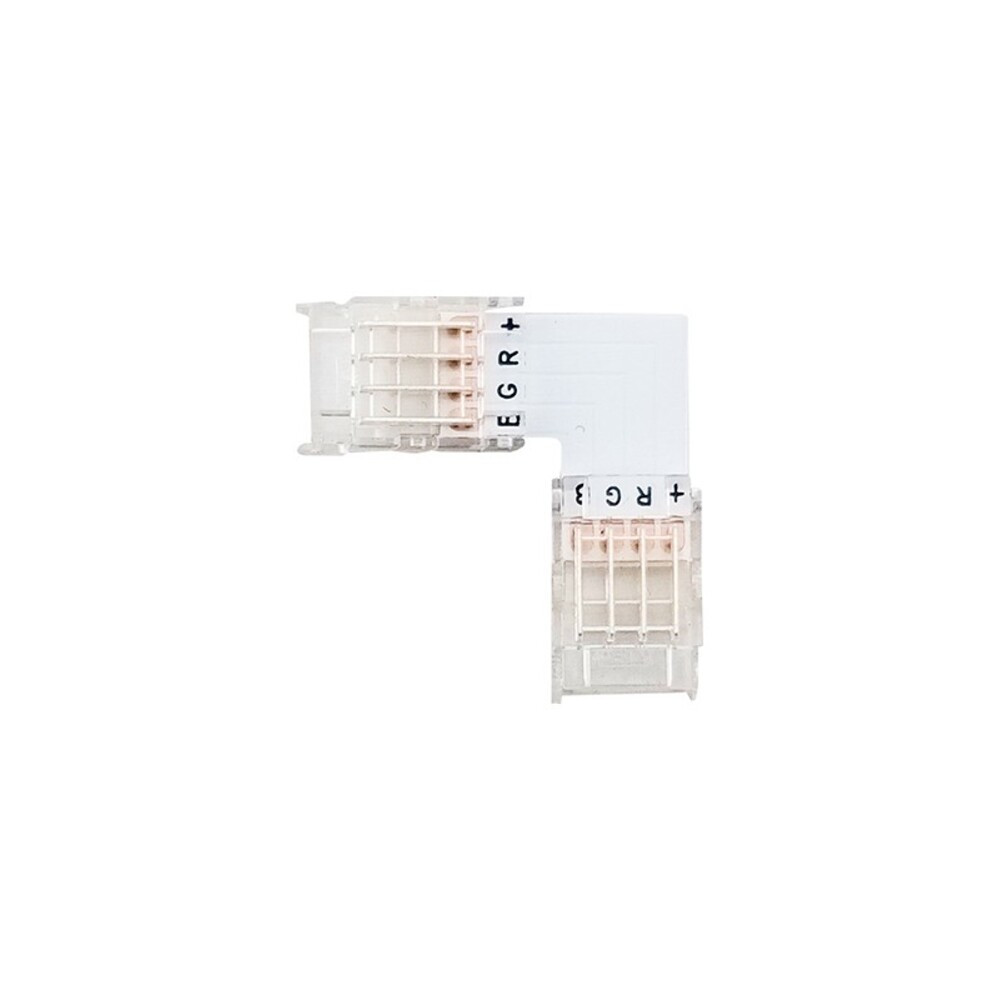 LED szalag csatlakozó 10mm-RGB L-ALAKÚ 20db/csomag áttetsző 5520360 VITO