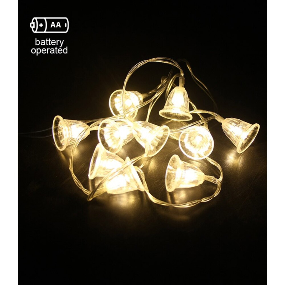 Karácsonyi fényfüzér NATALE-16 10LED 2700K 1m 2xAA IP20 átlátszó időzítő funkcióval 5620711 VITO