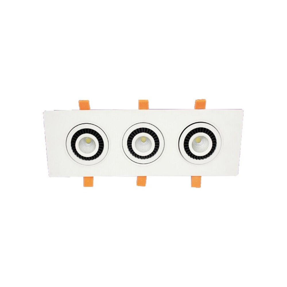 VT, PAN-3, 3x5W, COB, 6000K, 220V, négyzet alakú, LED spotlámpa 2101220 VITO