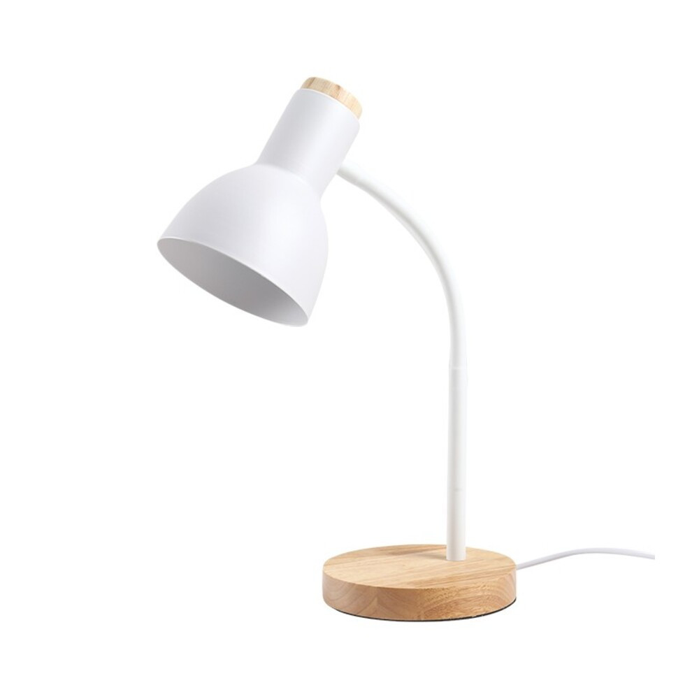 HOME&OFFICE asztali lámpa JOLLY E27 fehér fa talp izzó nélkül 5301630 VITO