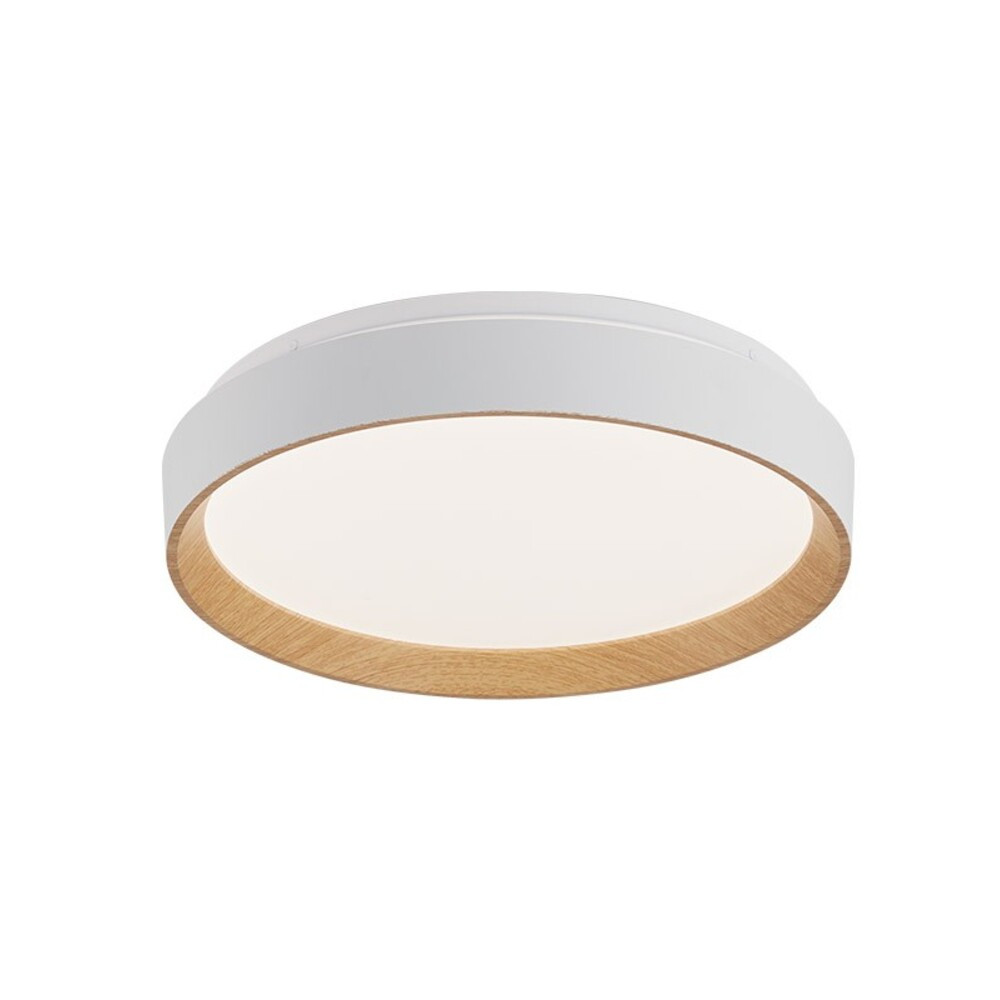 LED mennyezeti lámpa EMILIA R45 Ø480xH65 45W 3xCCT (3000K/4000K/6500K) 4275lm matt fehér+fa 2027900 VITO