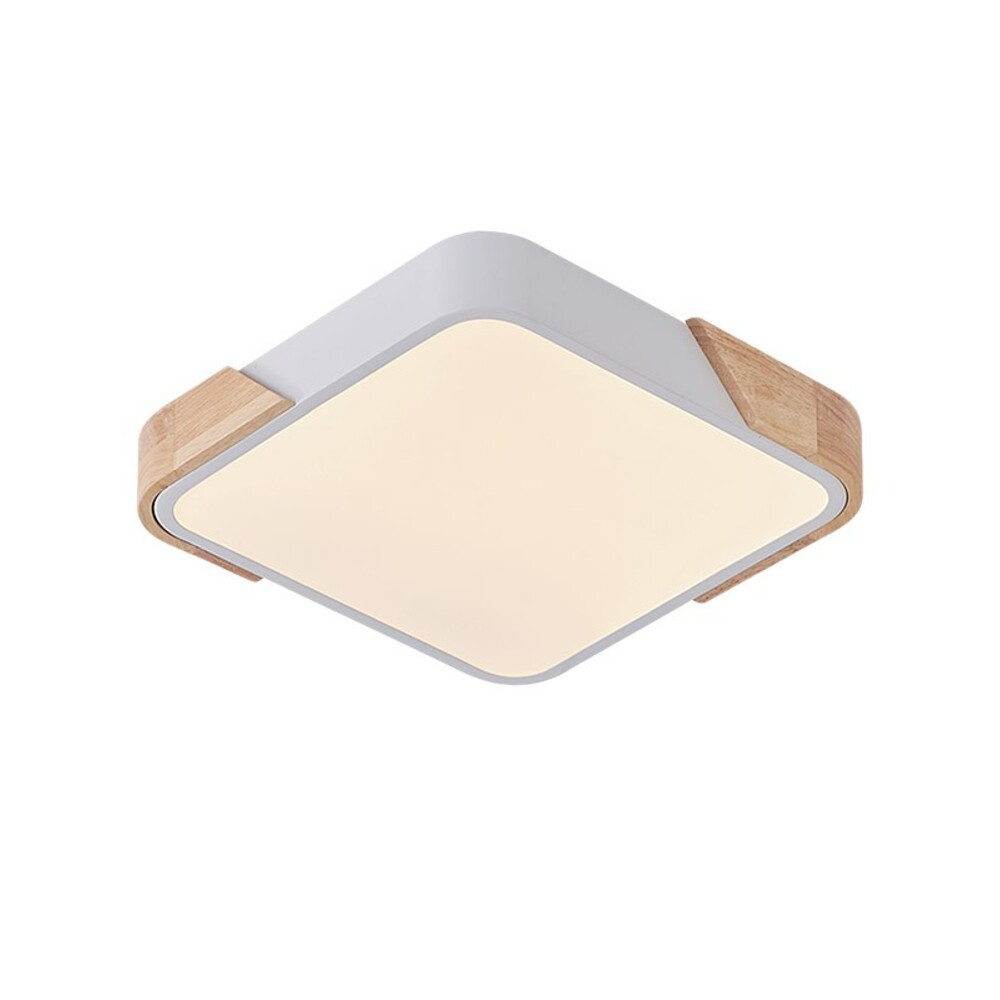 LED mennyezeti lámpa FINESSE S2-35 400x400xH50 35W 3xCCT (3000K/4000K/6500K) 2975lm matt fehér+fa 2027990 VITO