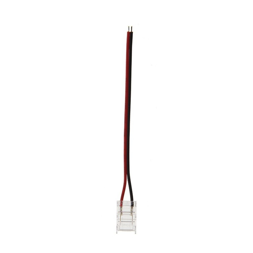 LED szalag csatlakozó betáp 8mm-es egyszínű szalaghoz 10cm kábellel átlátszó 2db/csomag 5520312 VITO