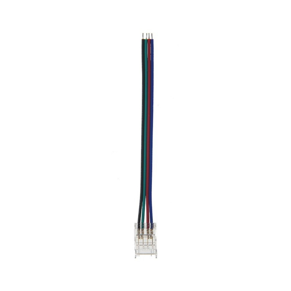 LED szalag csatlakozó CONRS10 10mm-es RGB 10cm-es vezetékkel átlátszó 2db/csomag 5520342 VITO
