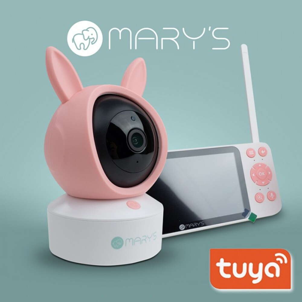 MARY'S elektronikus babafigyelő kamera 2in1 nyuszi rózsaszín Wifi TUYA