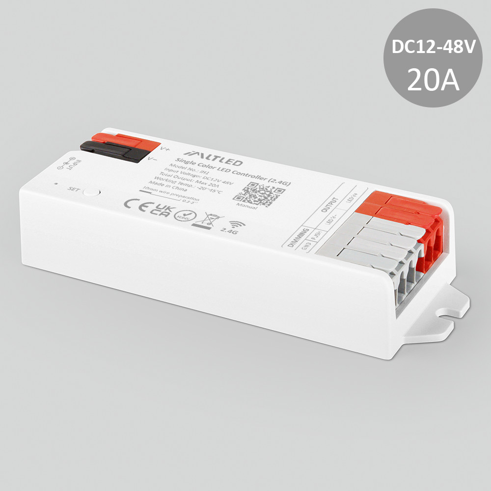 IMLTLED nagy teljesítményű - max 20A Egyszínű LED vezérlő, monokróm, 2.4G, Miboxer (Mi-Light) kompatibilis, iH1