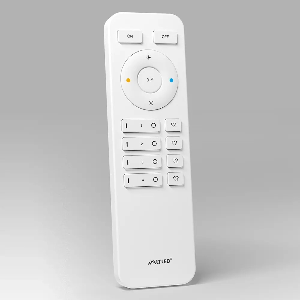IMLTLED 4 zónás CCT távirányító , színhőmérséklet/ fényerő szabályzás , 2.4G , csoportvezérlés , jelenetmemória , Miboxer (Mi-Light) kompatibilis , HR02