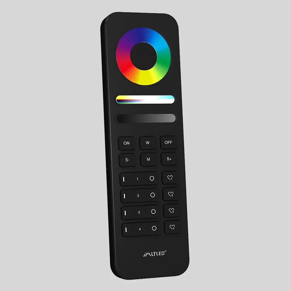 IMLTLED 4 zónás RGB+CCT távirányító , 2.4G , csoportvezérlés , jelenetmemória , Miboxer (Mi-Light) kompatibilis , HR03B