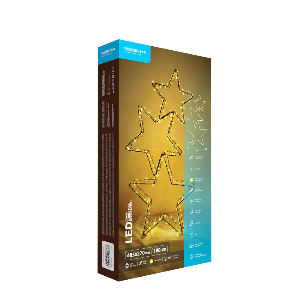 Modee Karácsonyi LED dekoráció Adapteres C5005 IP44 (180LED H485x270mm), 1,8W, 3000K, meleg fehér