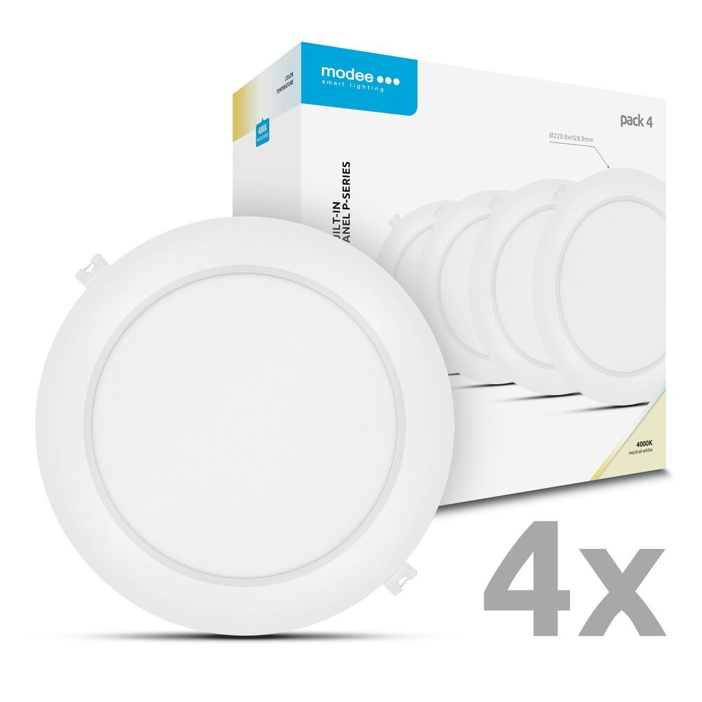 Modee LED Panel Kerek - Beépíthető P-series 18W 4000K (1980lm), 120°, CRI>80, természetes fehér, IP20