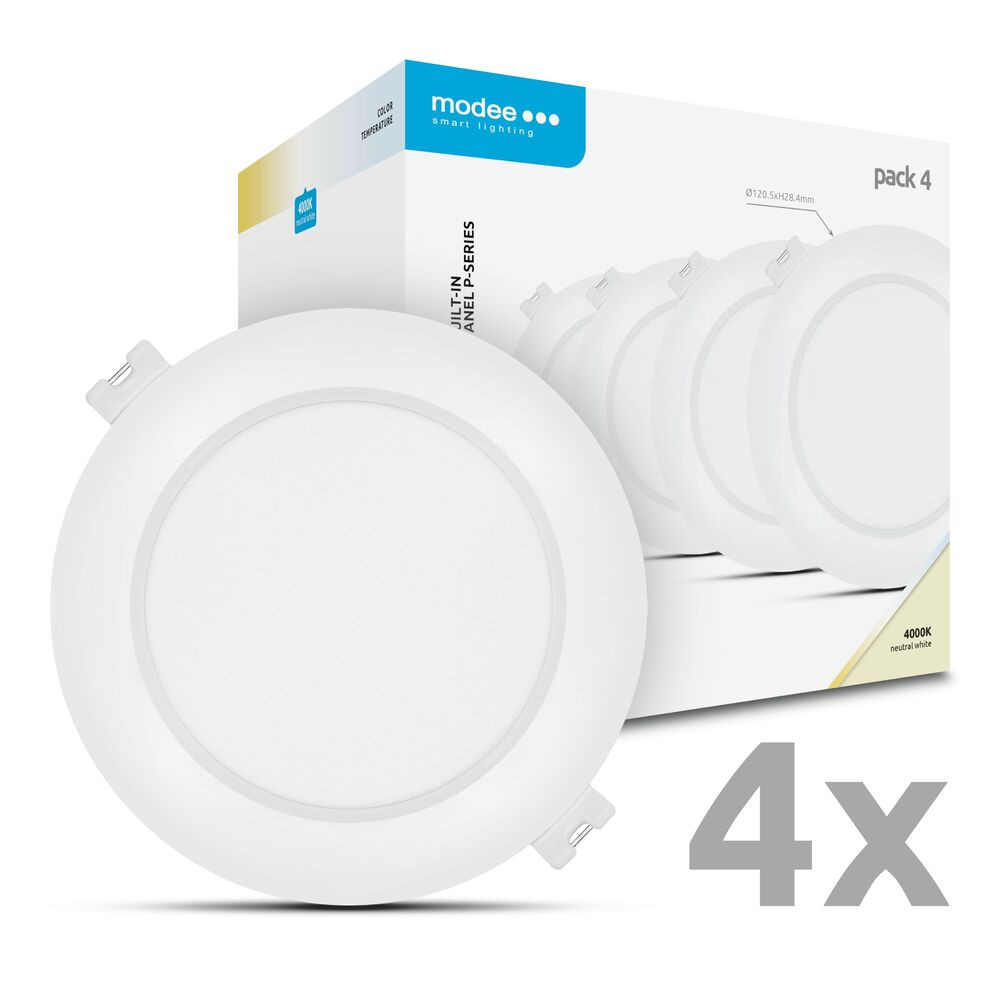 Modee LED Panel Kerek - Beépíthető P-series 6W 4000K (660lm), 120°, CRI>80, természetes fehér, IP20