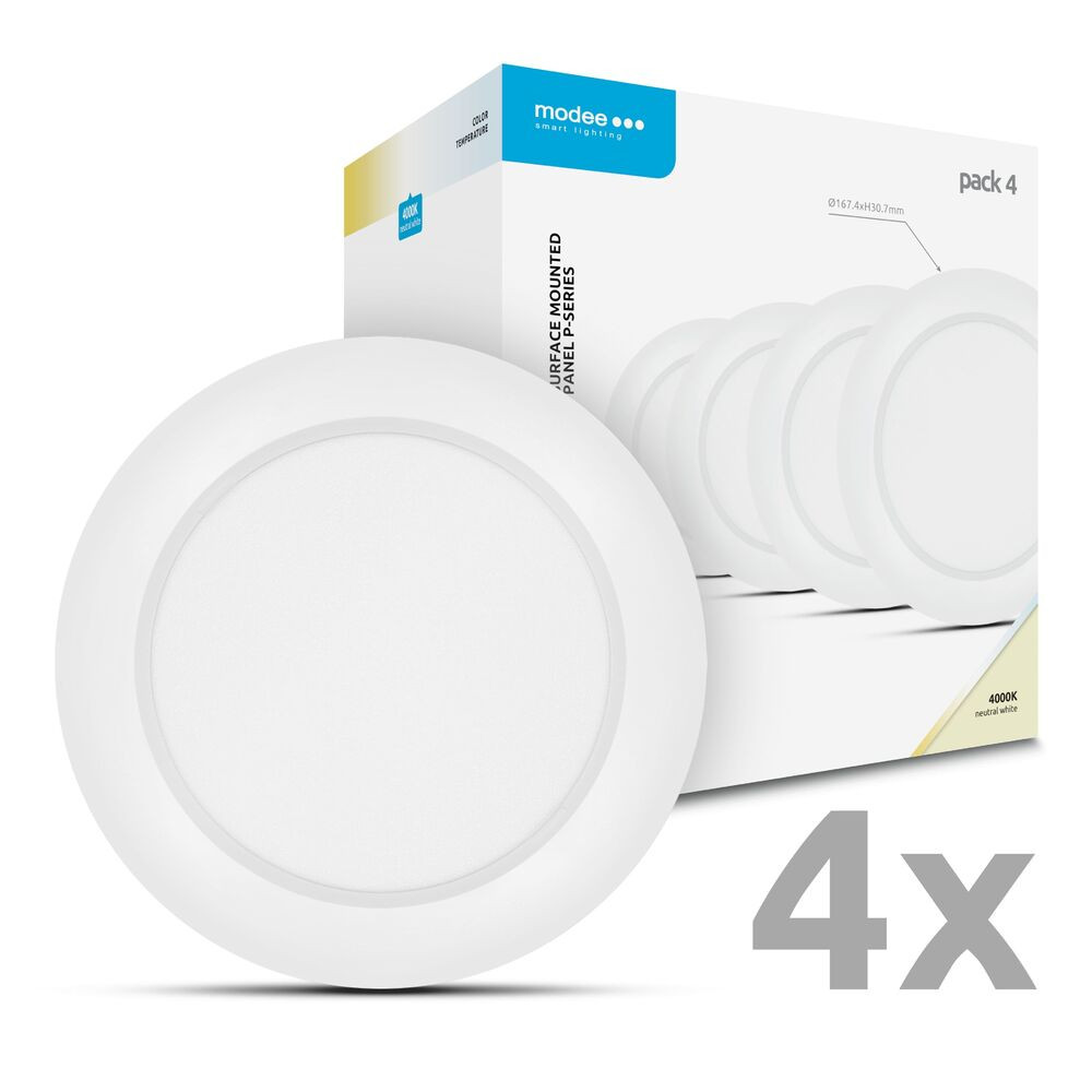 Modee LED Panel Kerek - Felszerelhető P-series 12W 4000K (1320lm), 120°, CRI>80, természetes fehér, IP20