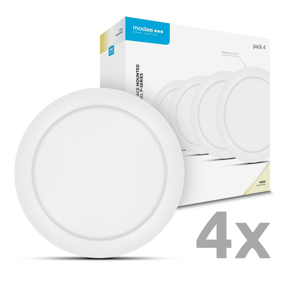Modee LED Panel Kerek - Felszerelhető P-series 24W 4000K (2640lm), 120°, CRI>80, természetes fehér, IP20