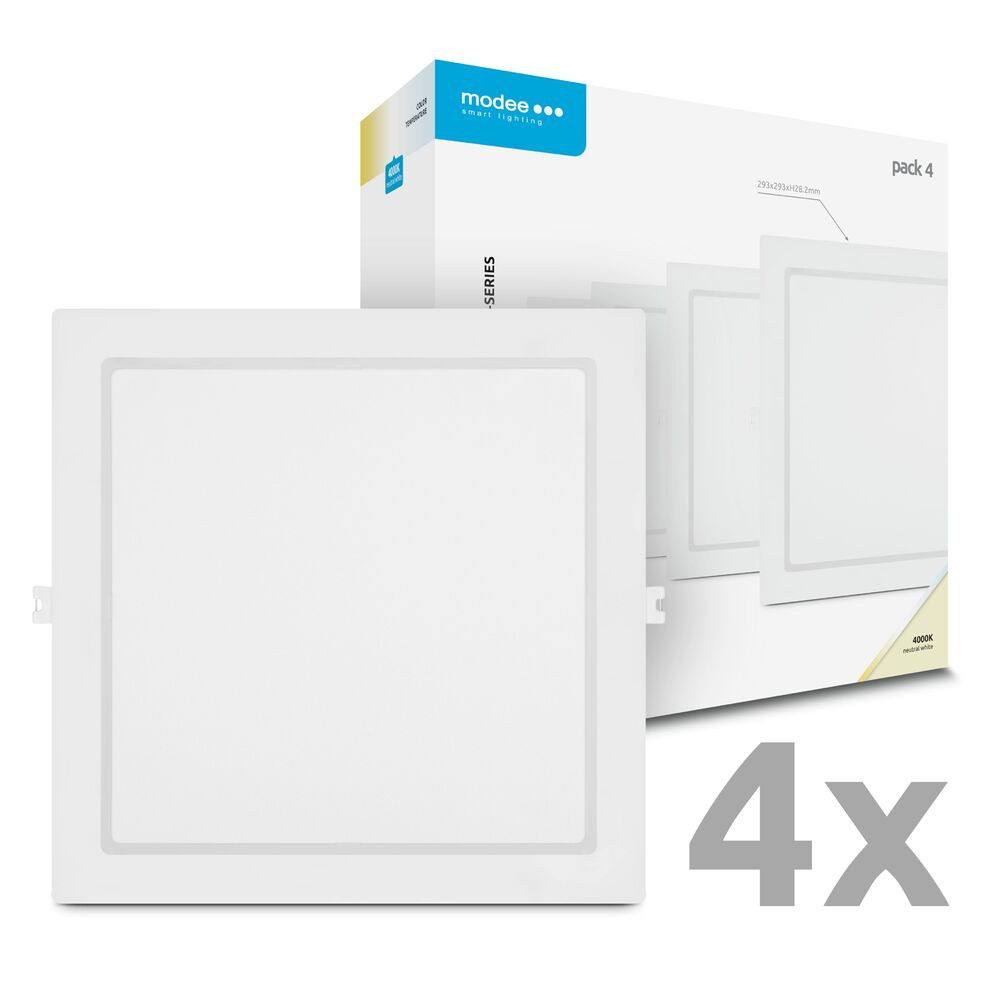 Modee LED Panel Négyzet - Beépíthető P-series 24W 4000K (2640lm), 120°, CRI>80, 6000K, hideg fehér, IP20