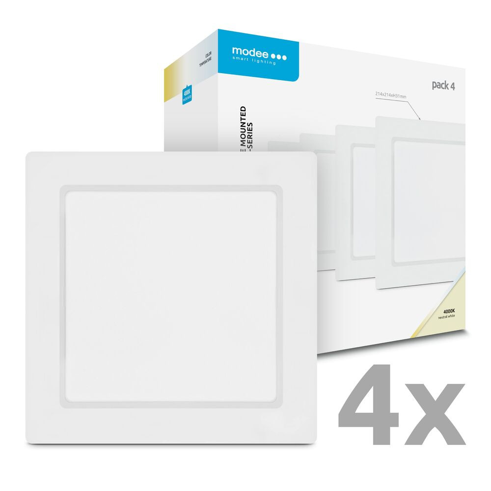 Modee LED Panel Négyzet - Felszerelhető P-series 18W 4000K (1980lm), 120°, CRI>80, 6000K, hideg fehér, IP20