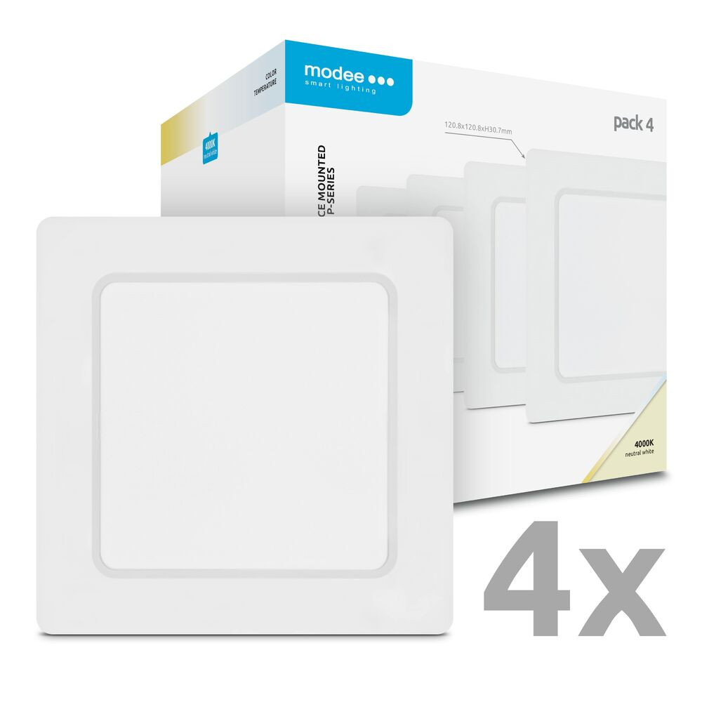 Modee LED Panel Négyzet - Felszerelhető P-series 6W 4000K (660lm), 120°, CRI>80, természetes fehér, IP20