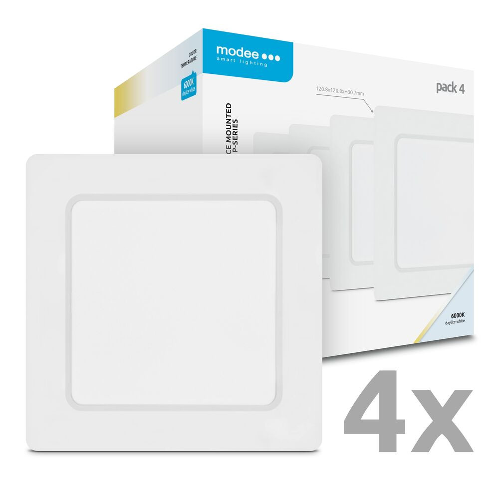 Modee LED Panel Négyzet - Felszerelhető P-series 6W 6000K (660lm), 120°, CRI>80, hideg fehér, IP20