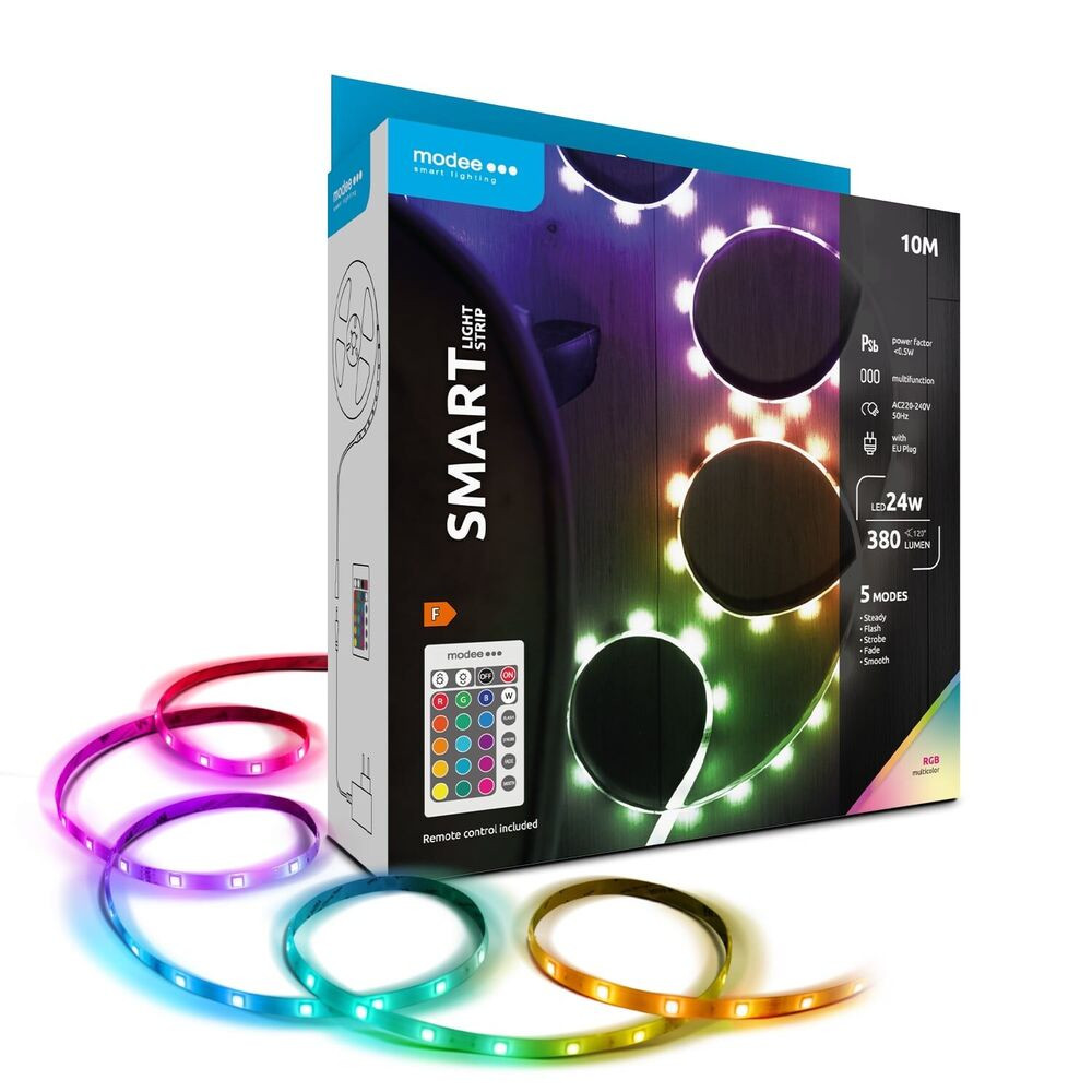 Modee LED Smart (Remote) Szalag 24W IP20 RGB (380lm) 10M, 120°, CRI>80