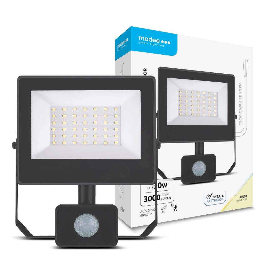 Modee Lighting LED Reflektor A3-series érzékelővel 30W 120° 4000K (3000lm), CRI>80, természetes fehér, IP54