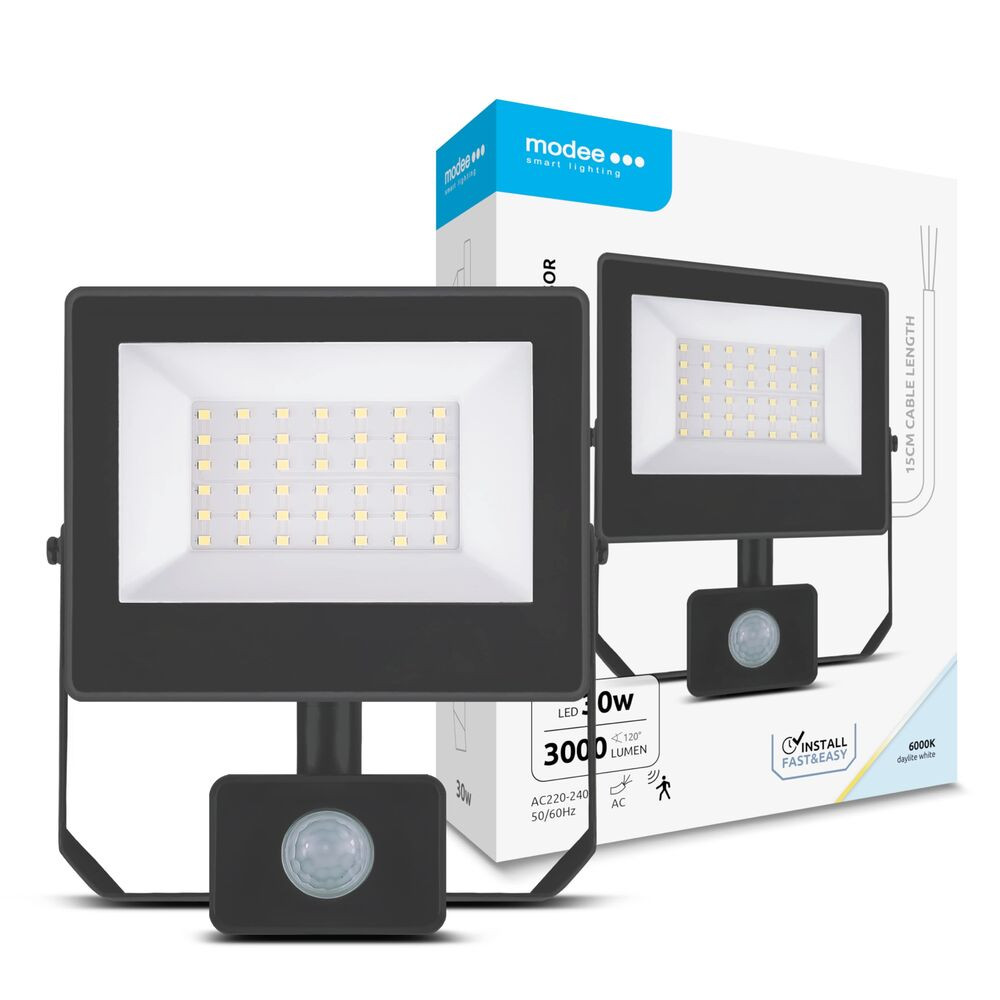 Modee Lighting LED Reflektor A3-series érzékelővel 30W 120° 6000K (3000lm), CRI>80, hideg fehér, IP54