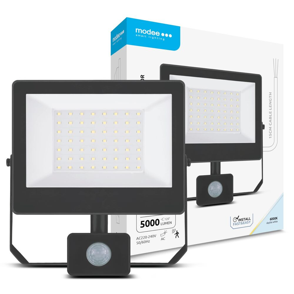 Modee Lighting LED Reflektor A3-series érzékelővel 50W 120° 6000K (5000lm), CRI>80, hideg fehér, IP54