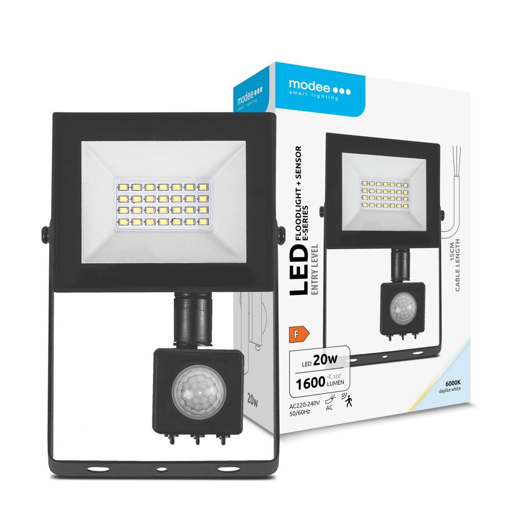 Modee Lighting LED Reflektor E-series érzékelővel 20W 120° 6000K (1600lm), CRI>80, hideg fehér, IP54