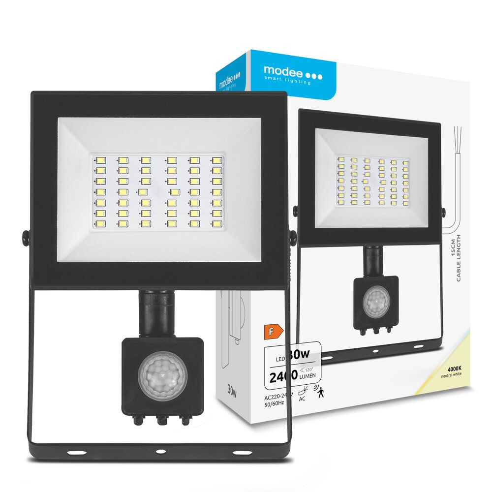 Modee Lighting LED Reflektor E-series érzékelővel 30W 120° 4000K (2400lm), CRI>80, természetes fehér, IP54