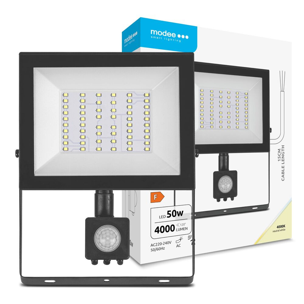 Modee Lighting LED Reflektor E-series érzékelővel 50W 120° 4000K (4000lm), CRI>80, természetes fehér, IP45