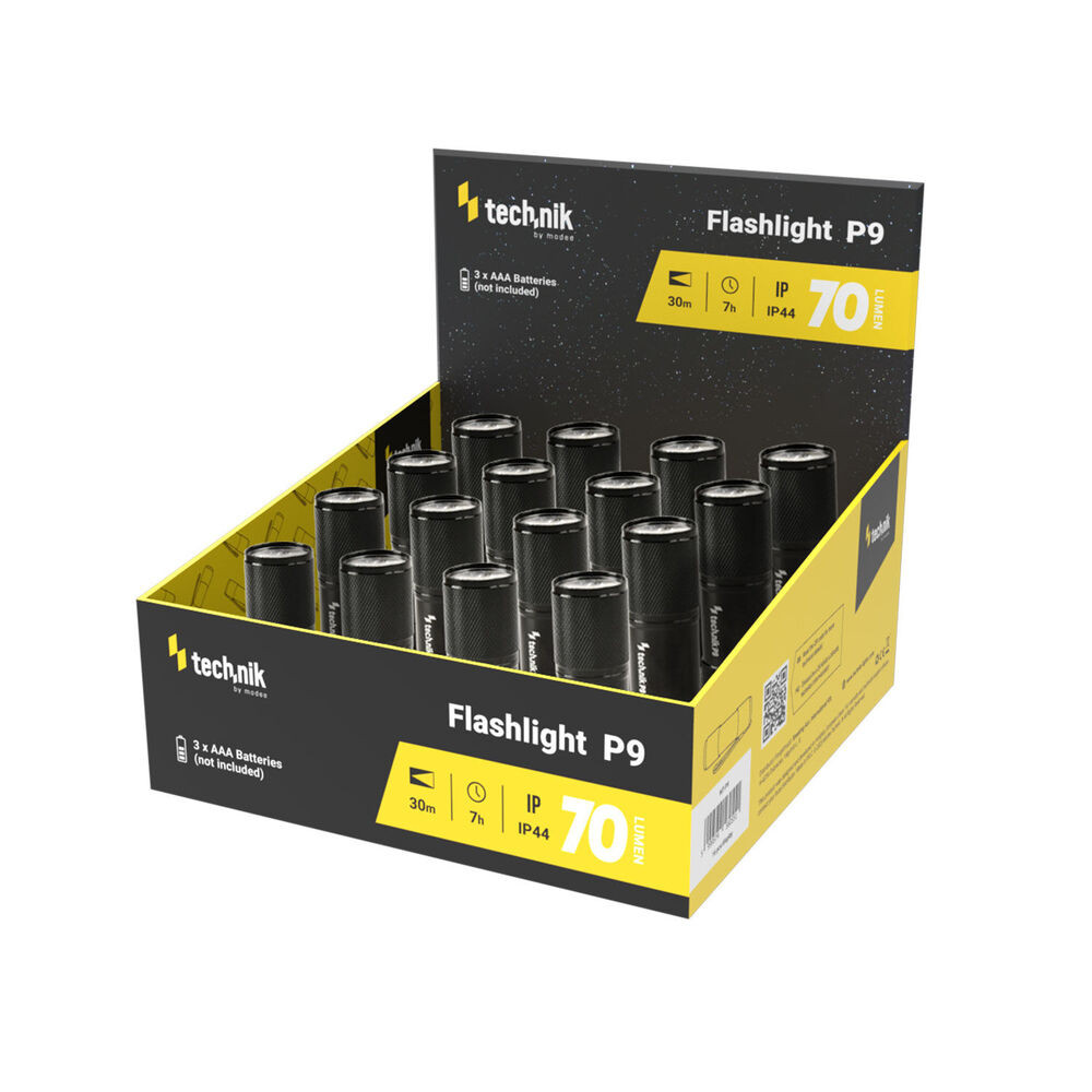 Technik Elemlámpa P9 (3xAAA/nem tartozék) 9LED (70 lumen), IP44, MT-P9