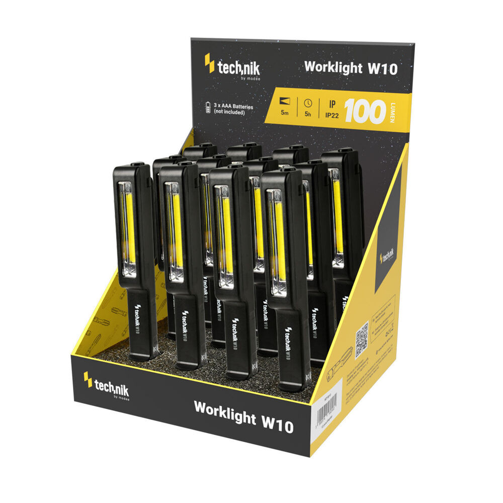 Technik Elemlámpa W10 (3xAAA/nem tartozék) COB (100 lumen), IP22, MT-W10