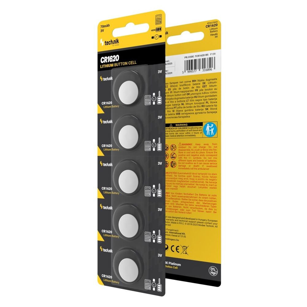 Technik Platinum Gombelem Lithium CR1620 (3V) B5, TCR1620-B5