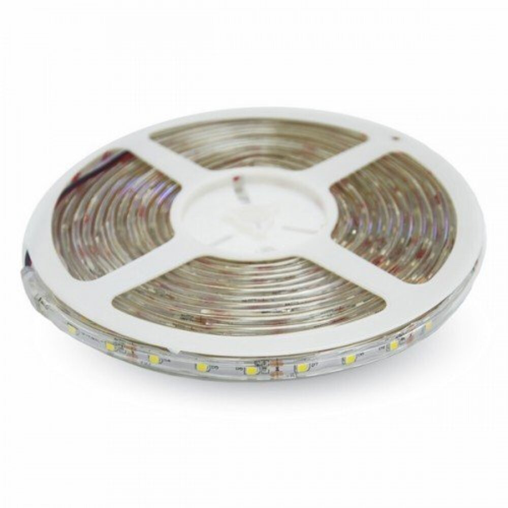 LED szalag , kültéri , 3528 , 600 LED (8 Watt/m) , meleg fehér , IP65 - 5m/tekercs, ár méterenként