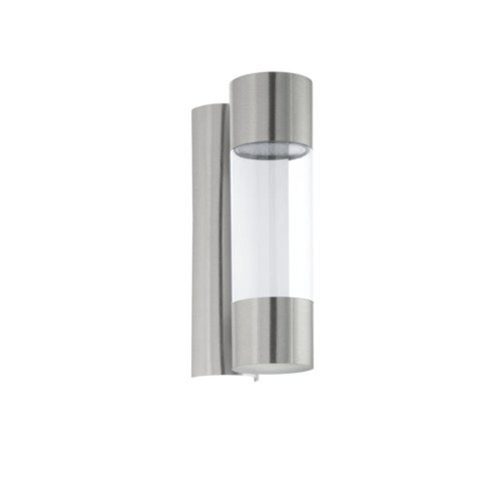 Led lámpatest , oldalfali , 2 x 3.7 Watt , meleg fehér , kültéri , króm , IP44 , EGLO , ROBLEDO , 96013