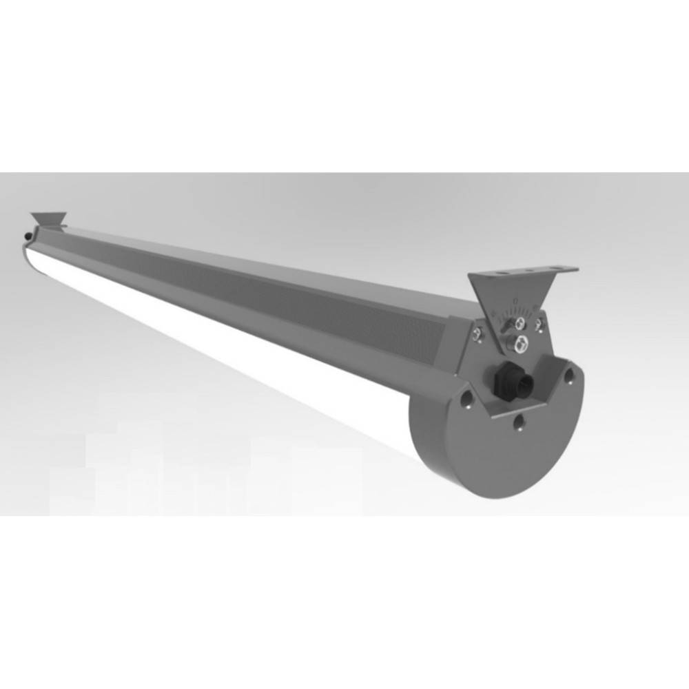 LED csarnokvilágító , 60 Watt , 150 cm , 150 lm/W , IP65 , kompakt vízzáró armatúra , állítható sugárzási szög, hideg fehér