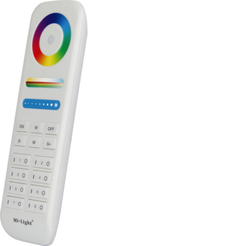 Távirányító , dimmer , RGB + CCT , 8 zónás , rádiófrekvenciás , Miboxer (Mi-Light) , FUT089