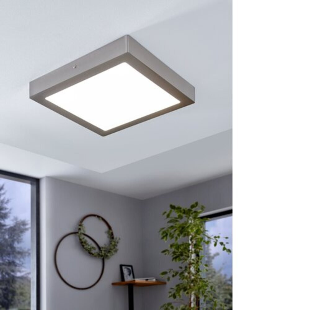 LED panel , 21W , falon kívüli , négyzet , dimmelhető , RGB , CCT , nikkel keret , EGLO , Connect , FUEVA-C , 96681