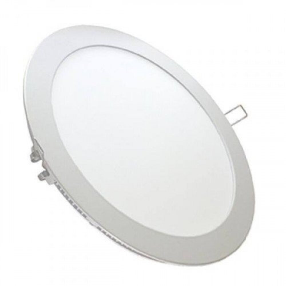 LED panel , 12W , süllyesztett , kerek , hideg fehér , Prémium