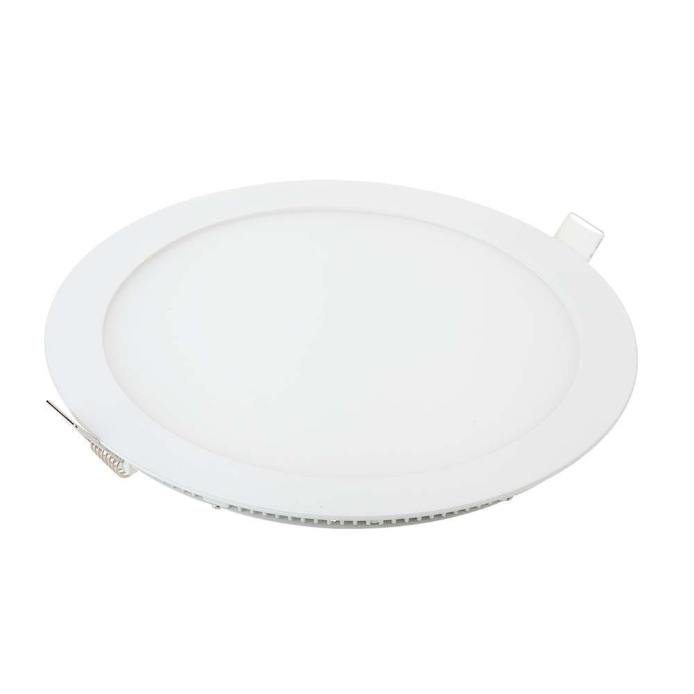 LED mini panel prémium kerek, süllyesztett, 18w, 2700K, meleg fehér, 1400lm, 120°, fehér, CRI>80, V-TAC, 214860