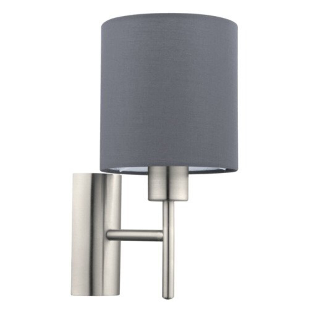 LED lámpatest , fali , E27-es foglalatú , textil , szürke , EGLO , PASTERI , 94926