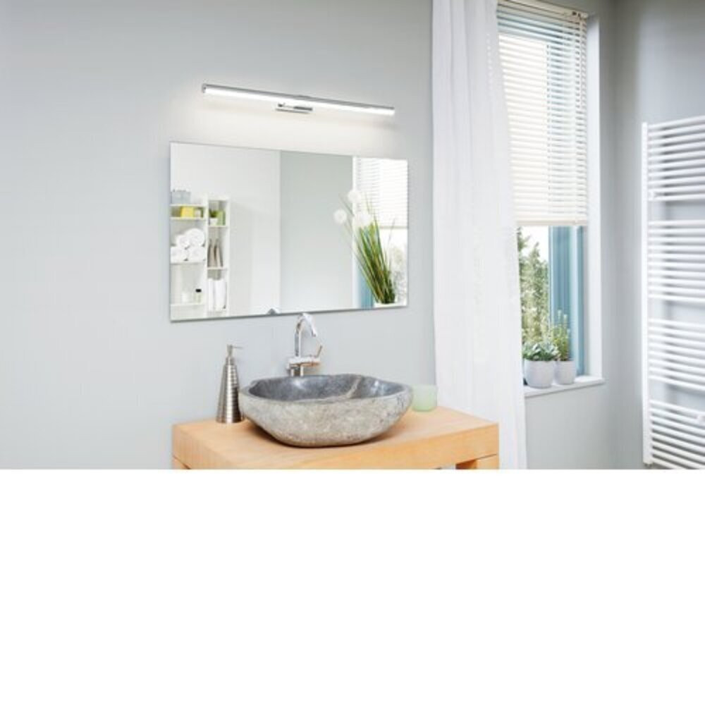 LED lámpatest , tükörvilágítás , 14 Watt , 78 cm , természetes fehér , króm , IP44 , EGLO , VADUMI , 97083