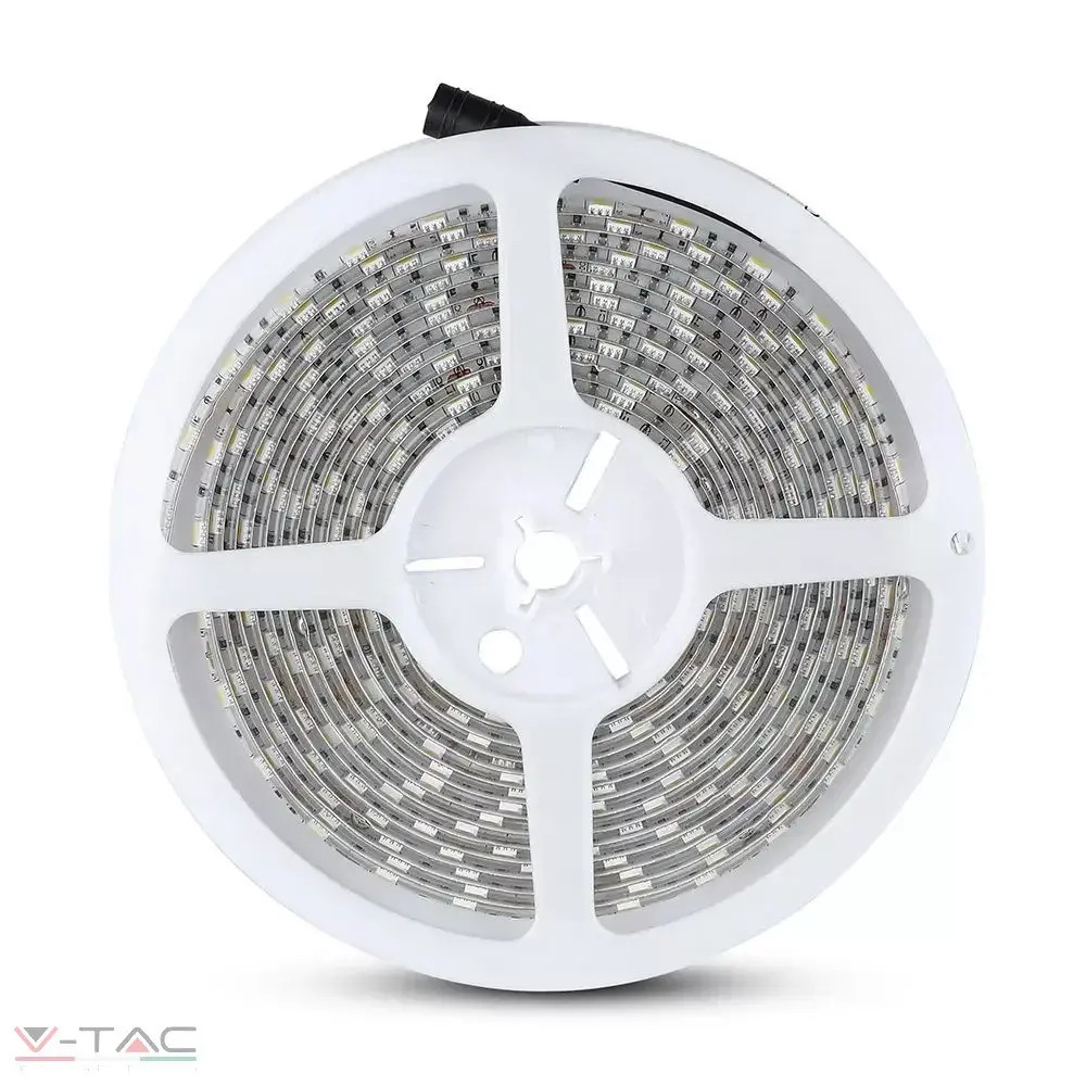 LED szalag , kültéri , 5050 , 60 led/m , 11 Watt/m , természetes fehér , IP65 - 5m/tekercs, ár méterenként