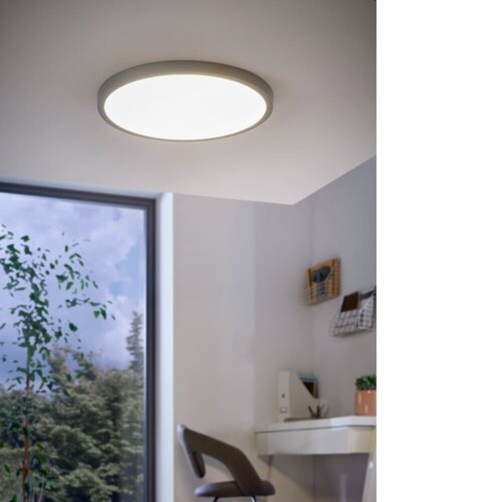 LED panel , 25W , falon kívüli , kerek , 50 cm , meleg fehér , nikkel keret , EGLO , FUEVA , 97272