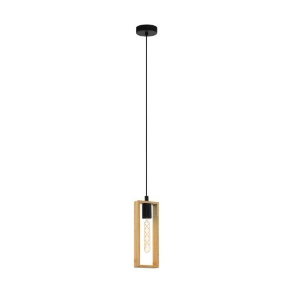 LED lámpa függeszték , mennyezeti , E27 , fa , fekete , EGLO , LITTLETON , 49473