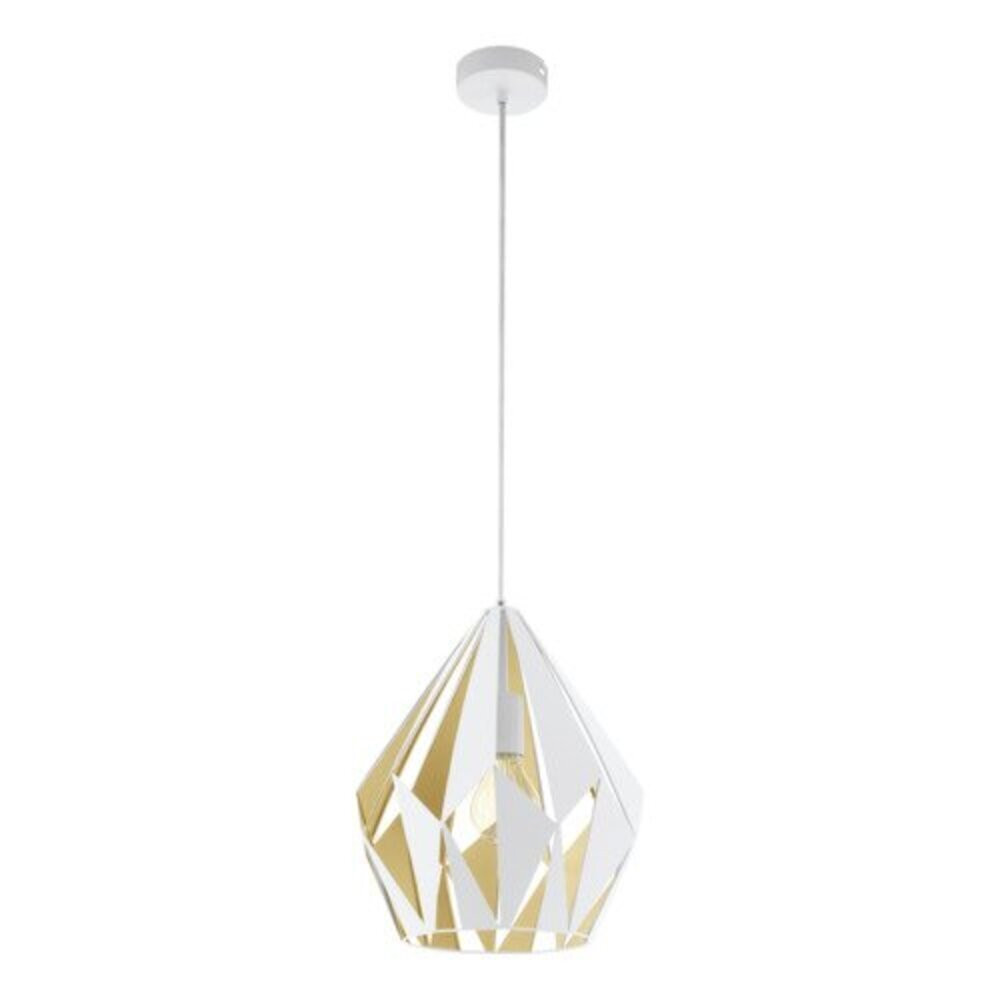LED lámpa függeszték , mennyezeti , E27 , acél , fehér , rózsaarany , EGLO , CARLTON 1 , 49932