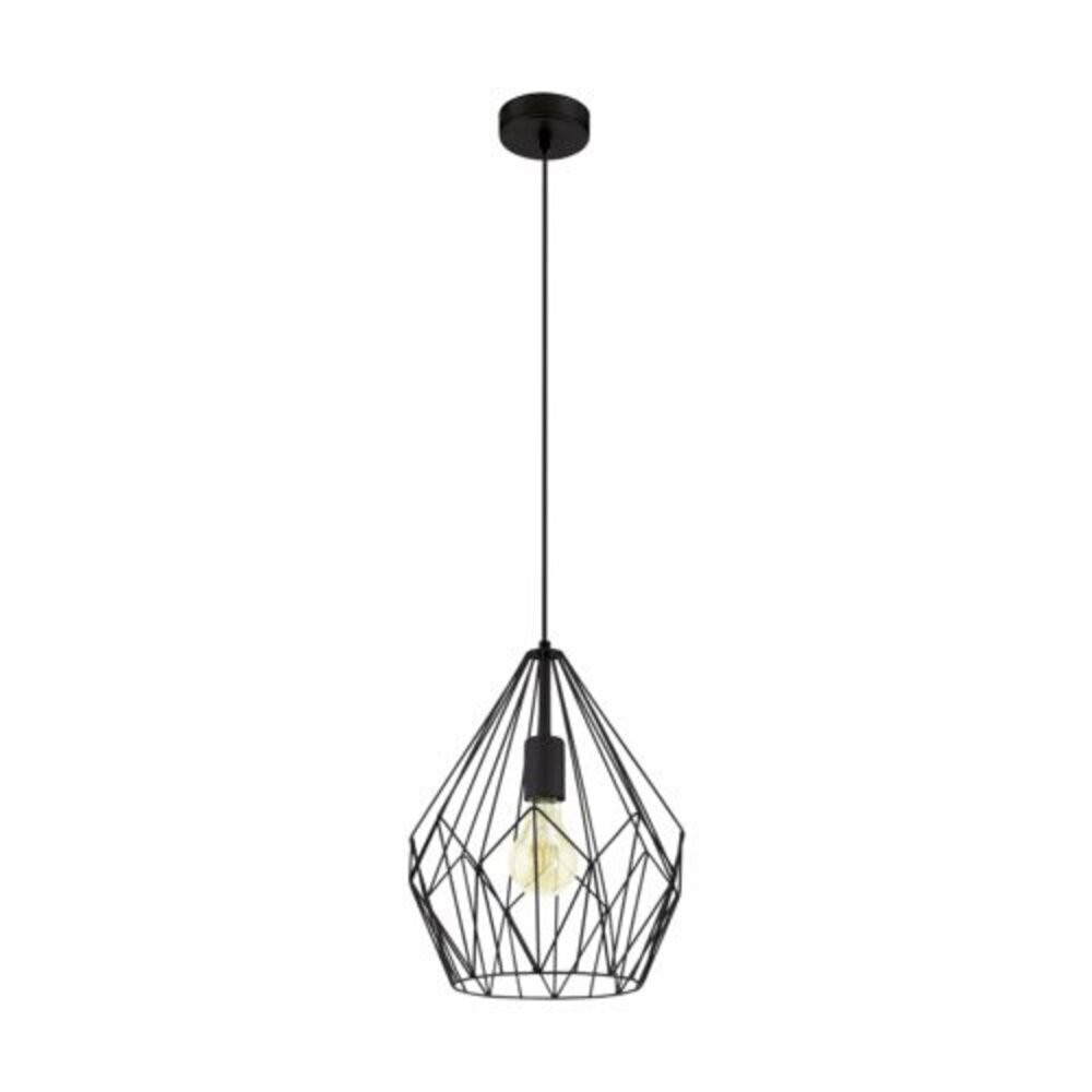LED lámpa függeszték , mennyezeti , E27 , acél , fekete , EGLO , CARLTON , 49257